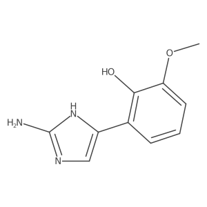2-(2-amino-1H-imidazol-5-yl)-6-methoxy-phenol结构式