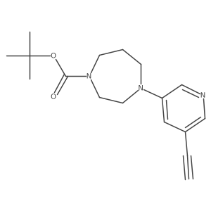 1-(5-Ethynyl-pyridin-3-yl)-4-tert-butoxycarbonyl-homopiperazine Structure