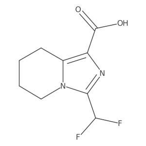 3-(difluoromethyl)-5H,6H,7H,8H-imidazo[1,5-a]pyridine-1-carboxylic acid结构式