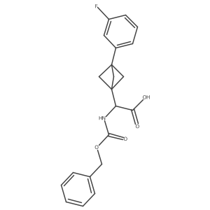 2-[3-(3-Fluorophenyl)-1-bicyclo[1.1.1]pentanyl]-2-(phenylmethoxycarbonylamino)acetic acid Structure