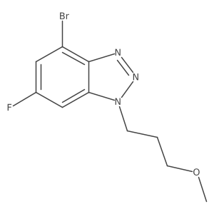 4-bromo-6-fluoro-1-(3-methoxypropyl)-1H-1,2,3-benzotriazole结构式