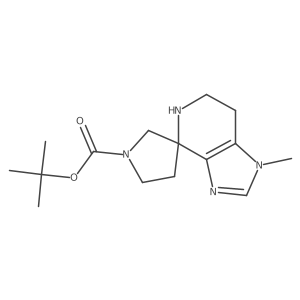 Tert-butyl 1-methylspiro[6,7-dihydro-5H-imidazo[4,5-c]pyridine-4,3'-pyrrolidine]-1'-carboxylate Structure