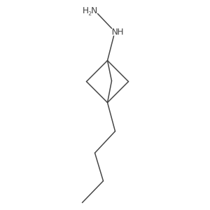 (3-Butyl-1-bicyclo[1.1.1]pentanyl)hydrazine Structure