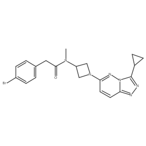 2-(4-bromophenyl)-N-(1-(3-cyclopropyl-[1,2,4]triazolo[4,3-b]pyridazin-6-yl)azetidin-3-yl)-N-methylacetamide Structure