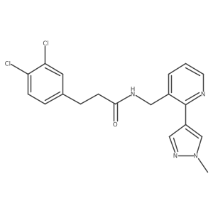 3-(3,4-dichlorophenyl)-N-{[2-(1-methyl-1H-pyrazol-4-yl)pyridin-3-yl]methyl}propanamide结构式