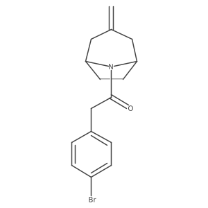 2-(4-Bromophenyl)-1-{3-methylidene-8-azabicyclo[3.2.1]octan-8-yl}ethan-1-one结构式