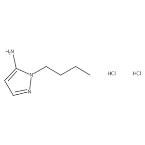 2-Butylpyrazol-3-amine dihydrochloride结构式