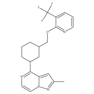 2-[(1-{2-Methylpyrazolo[1,5-a]pyrazin-4-yl}piperidin-3-yl)methoxy]-3-(trifluoromethyl)pyridine结构式