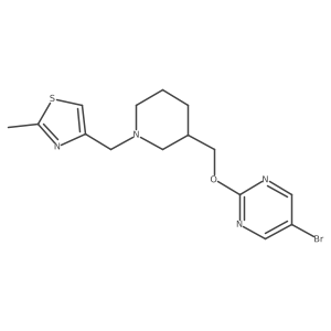 5-Bromo-2-({1-[(2-methyl-1,3-thiazol-4-yl)methyl]piperidin-3-yl}methoxy)pyrimidine结构式