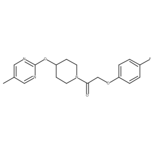 2-(4-Fluorophenoxy)-1-{4-[(5-methylpyrimidin-2-yl)oxy]piperidin-1-yl}ethan-1-one Structure