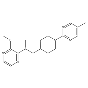 N-{[1-(5-fluoropyrimidin-2-yl)piperidin-4-yl]methyl}-3-methoxy-N-methylpyrazin-2-amine结构式