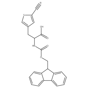 3-(5-cyanothiophen-3-yl)-2-({[(9H-fluoren-9-yl)methoxy]carbonyl}amino)propanoic acid结构式