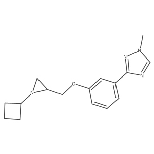 3-[3-[(1-Cyclobutylaziridin-2-yl)methoxy]phenyl]-1-methyl-1,2,4-triazole Structure