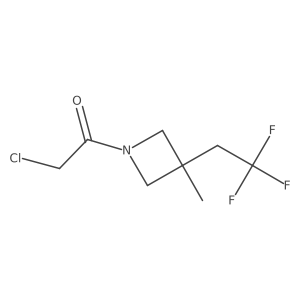 2-Chloro-1-[3-methyl-3-(2,2,2-trifluoroethyl)azetidin-1-yl]ethanone结构式