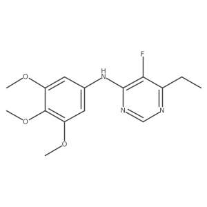 6-Ethyl-5-fluoro-N-(3,4,5-trimethoxyphenyl)pyrimidin-4-amine Structure