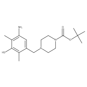 Tert-butyl 4-[(5-amino-2,4-dimethyl-3-sulfanylphenyl)methyl]piperazine-1-carboxylate Structure