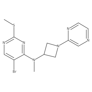 5-bromo-N-methyl-2-(methylsulfanyl)-N-[1-(pyrazin-2-yl)azetidin-3-yl]pyrimidin-4-amine Structure