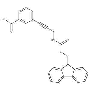 3-[3-({[(9H-fluoren-9-yl)methoxy]carbonyl}amino)prop-1-yn-1-yl]benzoic acid Structure