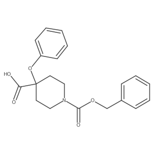 1-[(Benzyloxy)carbonyl]-4-phenoxypiperidine-4-carboxylic acid Structure