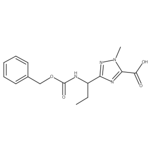 3-[(1S)-1-{[(benzyloxy)carbonyl]amino}propyl]-1-methyl-1H-1,2,4-triazole-5-carboxylic acid结构式