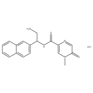 N-[2-amino-1-(naphthalen-2-yl)ethyl]-4-methyl-5-oxo-4,5-dihydropyrazine-2-carboxamide hydrochloride Structure