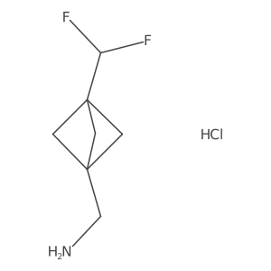 1-[3-(Difluoromethyl)bicyclo[1.1.1]pentan-1-yl]methanamine hydrochloride结构式