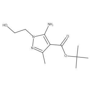 tert-butyl 5-amino-1-(2-hydroxyethyl)-3-methyl-1H-pyrazole-4-carboxylate结构式