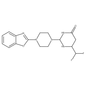 2-[4-(1,3-Benzoxazol-2-yl)piperazin-1-yl]-6-(difluoromethyl)-1,3-diazinan-4-one结构式