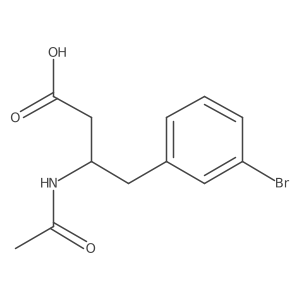 (3S)-4-(3-bromophenyl)-3-acetamidobutanoic acid Structure