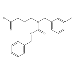 4-{[(Benzyloxy)carbonyl][(3-fluorophenyl)methyl]amino}butanoic acid Structure