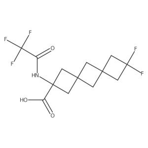 8,8-Difluoro-2-(2,2,2-trifluoroacetamido)dispiro[3.1.3^{6}.1^{4}]decane-2-carboxylic acid Structure