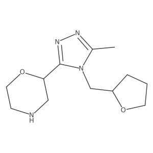2-{5-methyl-4-[(oxolan-2-yl)methyl]-4H-1,2,4-triazol-3-yl}morpholine结构式