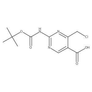 2-{[(Tert-butoxy)carbonyl]amino}-4-(chloromethyl)pyrimidine-5-carboxylic acid Structure