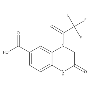 2-Oxo-4-(2,2,2-trifluoroacetyl)-1,2,3,4-tetrahydroquinoxaline-6-carboxylic acid Structure