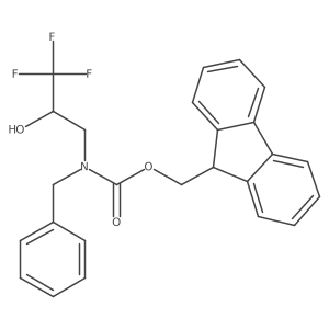 (9H-fluoren-9-yl)methyl N-benzyl-N-(3,3,3-trifluoro-2-hydroxypropyl)carbamate结构式