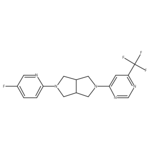 4-[5-(5-Fluoropyridin-2-yl)-octahydropyrrolo[3,4-c]pyrrol-2-yl]-6-(trifluoromethyl)pyrimidine Structure