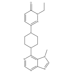 2-ethyl-6-[4-(7-methyl-7H-purin-6-yl)piperazin-1-yl]-2,3-dihydropyridazin-3-one结构式