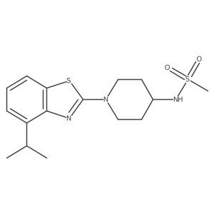 N-{1-[4-(propan-2-yl)-1,3-benzothiazol-2-yl]piperidin-4-yl}methanesulfonamide结构式