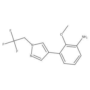 2-Methoxy-3-(1-(2,2,2-trifluoroethyl)-1H-pyrazol-4-yl)aniline Structure
