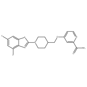 4-{[1-(4,6-Difluoro-1,3-benzothiazol-2-yl)piperidin-4-yl]methoxy}pyridine-2-carboxamide结构式