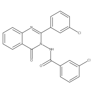 3-Chloro-N-[2-(3-chlorophenyl)-4-oxo-3,4-dihydroquinazolin-3-YL]benzamide Structure