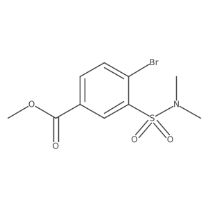 COC(=O)c1ccc(Br)c(S(=O)(=O)N(C)C)c1结构式