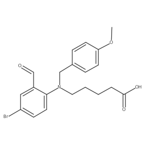 5-((4-Bromo-2-formylphenyl)(4-methoxybenzyl)amino)pentanoic acid Structure