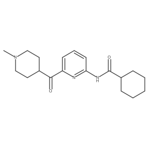 N-[6-(1-methylpiperidine-4-carbonyl)pyridin-2-yl]cyclohexanecarboxamide结构式