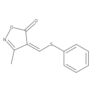 (E)-3-Methyl-4-((phenylthio)methylene)isoxazol-5(4H)-one Structure