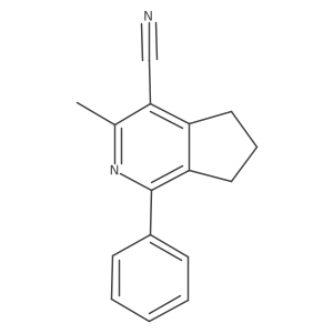6,7-Dihydro-3-methyl-1-phenyl-5H-cyclopenta[c]pyridine-4-carbonitrile结构式
