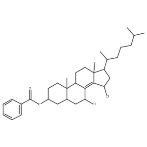 3-Benzoyloxy-7,15-dichlorocholest-8(14)-ene结构式