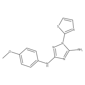 n3-(4-Methoxy-phenyl)-1-thiazol-2-yl-1h-[1,2,4]triazole-3,5-diamine Structure
