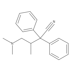 2,2-Diphenyl-3-methyl-4-(dimethylamino)butyronitrile, (-)- Structure