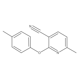 6-Methyl-2-(4-methylphenoxy)-3-pyridinecarbonitrile结构式